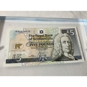 Royal Bank Of Scotland Jack Nicklaus £5 Five Pound 2005 Sterling Note In Acrylic
